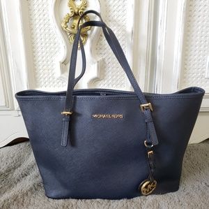 Michael kors navy tote bag